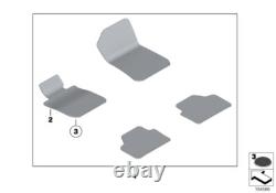 Tapis de sol BMW d'origine jeu velours anthracite s'adapte aux F12 F12 LCI F13 51477230382