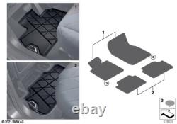 Tapis de sol arrière d'origine BMW toutes saisons noir intérieur compatible I20 51475A20D39