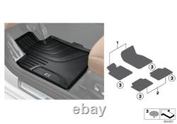 Tapis de sol arrière en caoutchouc BMW d'origine toutes saisons intérieur s'adapte aux G32 G32 LCI 51472446290
