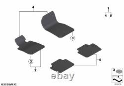 Tapis de sol avant BMW d'origine anthracite, ensemble, s'adapte aux modèles F32, F32 LCI, F33 51477910606