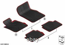 Tapis de sol avant BMW d'origine tous temps RHD anthracite rouge s'adapte F30 51472339780