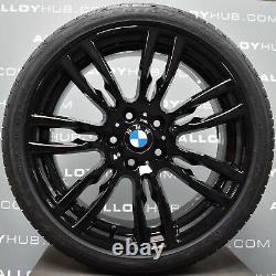 Véritable Bmw 3 Series 403m Sport F30/31 Black 19inch Alliage Roues+new Pneumatiques X4