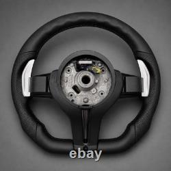 Volant BMW personnalisé en cuir à fond plat F20 F21 F22 F30 F32 F36 M2 M3 M4