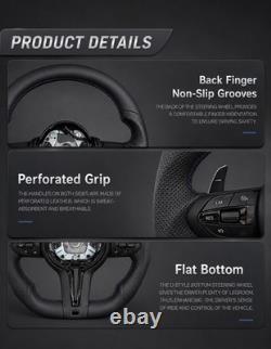 Volant BMW personnalisé en cuir à fond plat F20 F21 F22 F30 F32 F36 M2 M3 M4