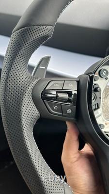 Volant BMW personnalisé en cuir à fond plat F20 F21 F22 F30 F32 F36 M2 M3 M4